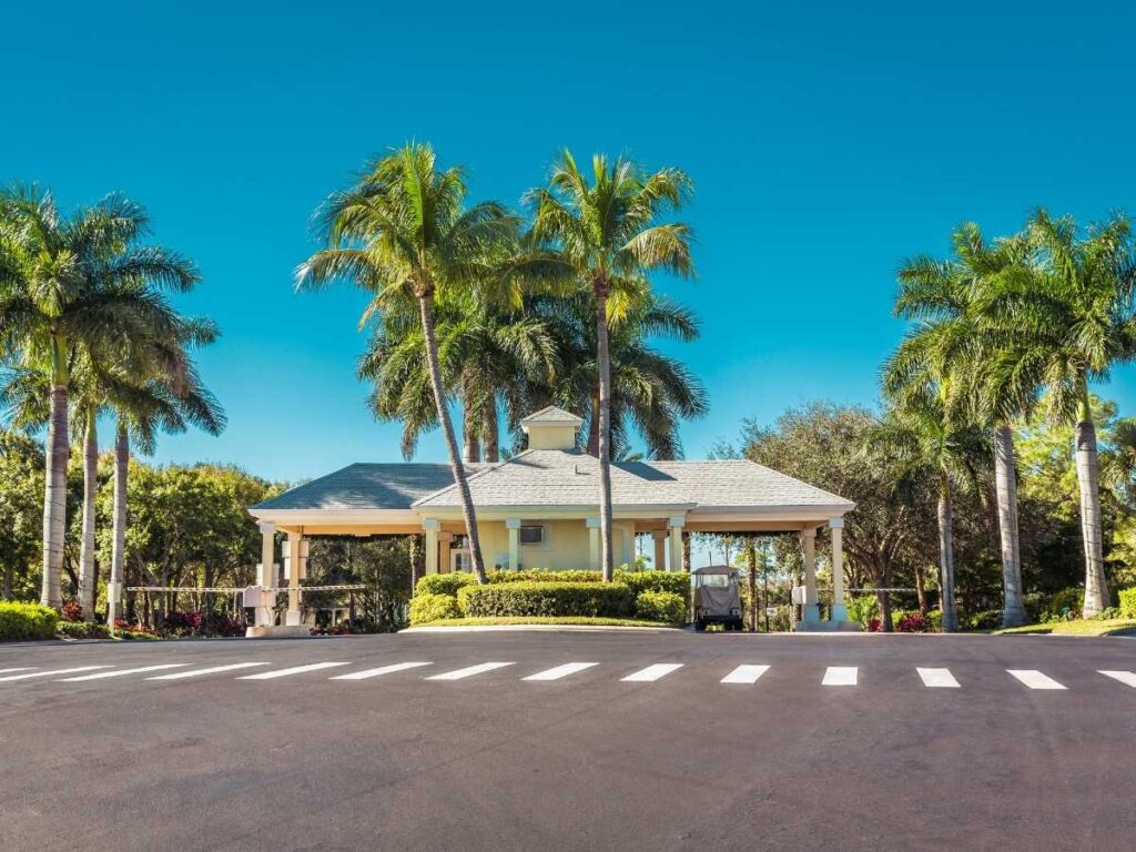 gated entrance to a residential community